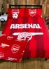 Arsenal Lightning Red Panel Duvet Cover - Double Image 1