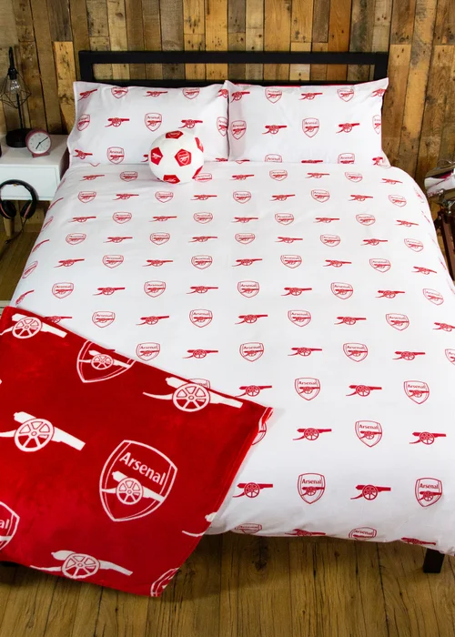 Arsenal Lightning Red Panel Duvet Cover - Double Image 2