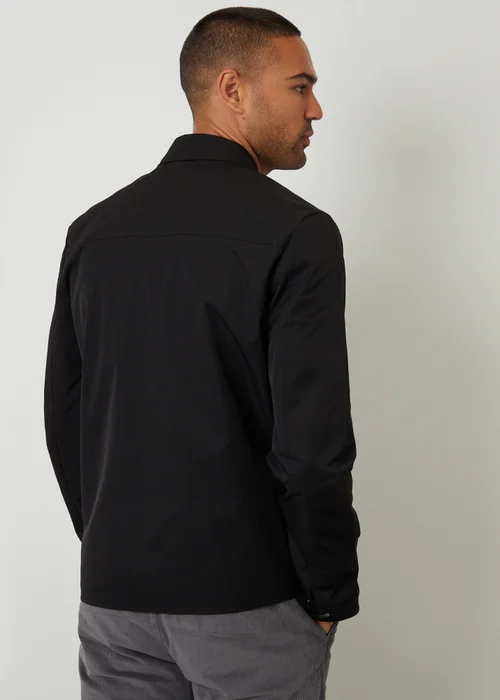 Threadbare Black Lightweight Collared Zip Up Jacket - S Image 2