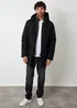 Threadbare Black Mock Inner Longline Utility Coat - S Image 3