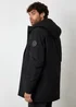 Threadbare Black Mock Inner Longline Utility Coat - S Image 2
