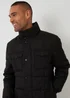 Threadbare Black Padded Funnel Neck Jacket - 2XL Image 4
