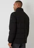 Threadbare Black Padded Funnel Neck Jacket - 2XL Image 2