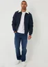 Threadbare Navy Borg Collar Bomber Jacket - L Image 3