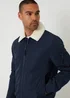 Threadbare Navy Borg Collar Bomber Jacket - L Image 4