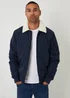 Threadbare Navy Borg Collar Bomber Jacket - L Image 1