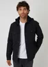 Threadbare Black Quilted Shacket With Borg Lined Hood - XL Image 1