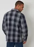 Threadbare Navy Check Waffle Textured Shacket - M Image 2