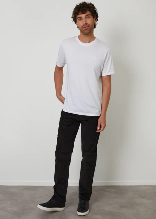 Threadbare Black Straight Leg 5 Pocket Corduroy Trousers With Stretch - 36/L32 Image 3