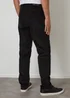 Threadbare Black Straight Leg 5 Pocket Corduroy Trousers With Stretch - 36/L32 Image 2