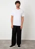 Threadbare Black Baggy Fit 5 Pocket Chino Trousers - 32/L32 Image 3