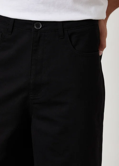 Threadbare Black Baggy Fit 5 Pocket Chino Trousers - 32/L32 Image 4