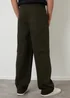 Threadbare Green Baggy Fit 5 Pocket Chino Trousers - 32/L32 Image 2