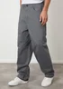 Threadbare Dark Grey Baggy Fit 5 Pocket Chino Trousers - 32/L32 Image 1