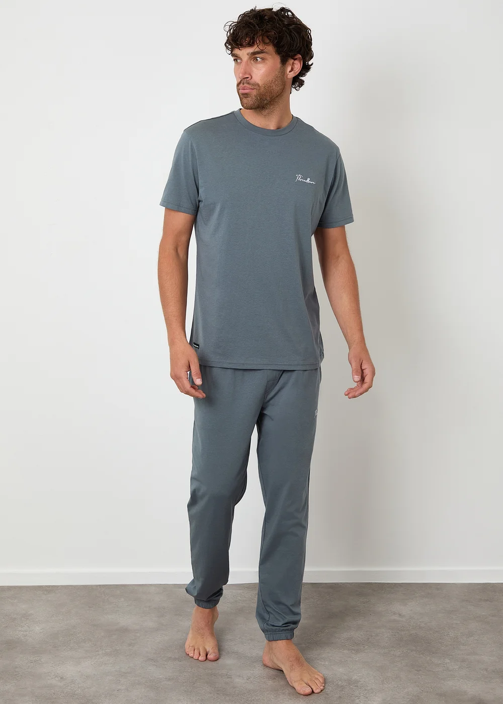 Threadbare Grey Cotton Blend Jersey Pyjama Set - XXL Image 1