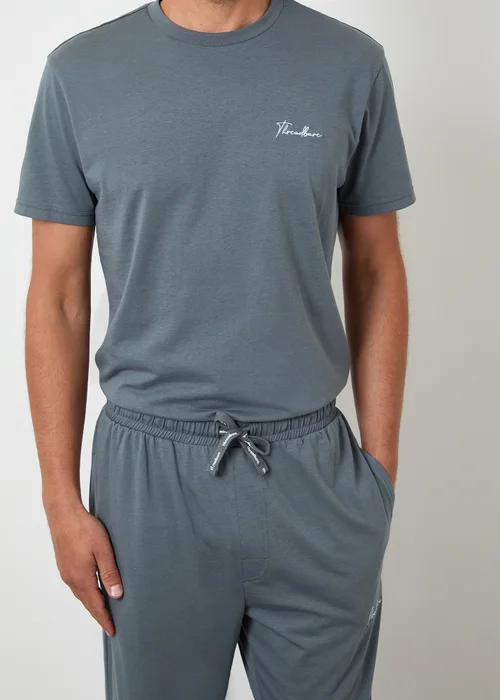 Threadbare Grey Cotton Blend Jersey Pyjama Set - XXL Image 4