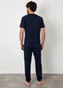 Threadbare Navy Cotton Blend Jersey Pyjama Set - Extra Large Image 2