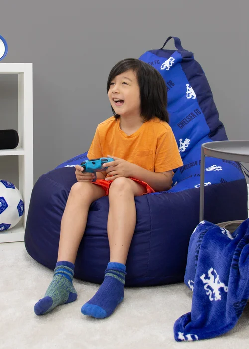 Chelsea FC Blue Rocker Bean Chair - One Size Image 1