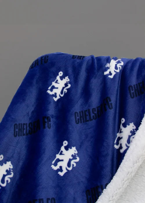 Chelsea FC Goal Blue Sherpa Fleece - 120 X 150 Image 3