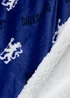 Chelsea FC Goal Blue Sherpa Fleece - 120 X 150 Image 4