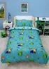 Minecraft Level Up Blue Duvet Cover - Single Image 1