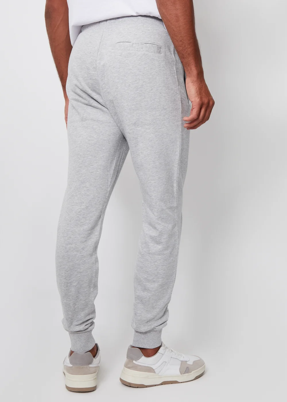 Threadbare Light Grey Cotton Blend Trifoliate Joggers - Small Image 2