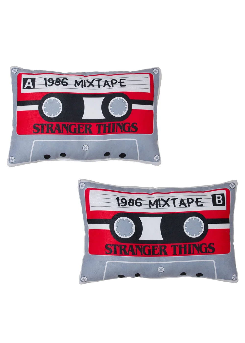 Stranger Things Grey Cassette Shaped Cushion - One Size Image 5