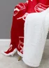 Arsenal Stamp Red Sherpa Fleece Blanket - 120 X 150 Image 2