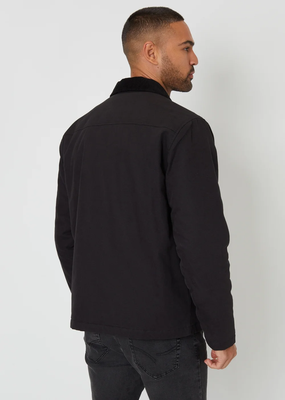 Threadbare Black Cotton Twill Lightweight Jacket - 2XL Image 2