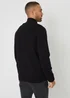 Threadbare Black Zip-Through Funnel Neck Knitted Cardigan - Extra Large Image 2