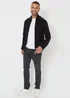 Threadbare Black Zip-Through Funnel Neck Knitted Cardigan - Extra Large Image 4