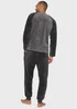 Threadbare Charcoal Borg Loungewear Set - Large Image 2