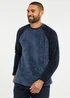 Threadbare Navy Borg Loungewear Set - Extra Large Image 3