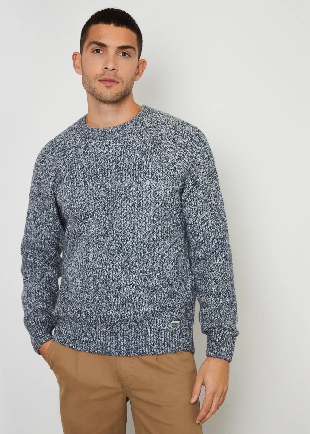 Threadbare Navy Raglan Sleeve Crew Neck Jumper - XXL Image 1