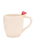 Country Living White Toadstool Mug & Saucer - One Size Image 3