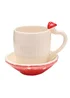 Country Living White Toadstool Mug & Saucer - One Size Image 2