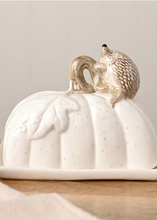 Country Living White Hedgehog Butter Dish - One Size Image 1