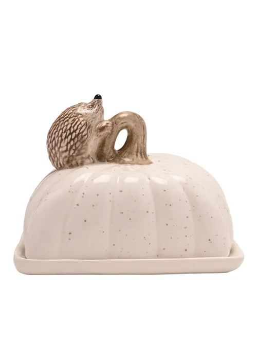Country Living White Hedgehog Butter Dish - One Size Image 4
