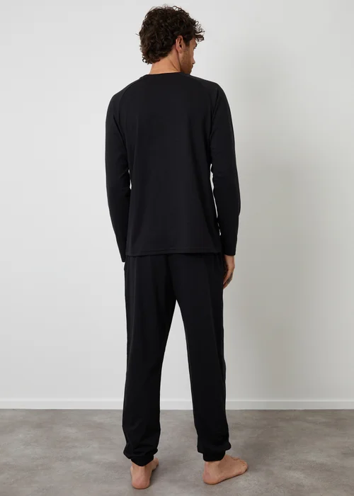 Threadbare Black Sweatshirt & Jogger Lounge Set - Extra Large Image 2