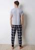 Threadbare Grey Cotton Blend Short Sleeve Check Pyjama Set - XXL Image 2