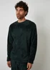 Threadbare Dark Green Two Tone Borg Loungewear Set - Small Image 3