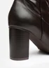 Where's That From Hawthorn Brown PU Block Heel Boots - Size 8 Image 4