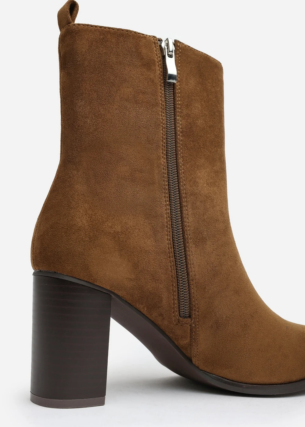 Where's That From North Khaki Faux Suede Block Heel Boots - 8 Image 4