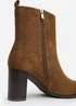 Where's That From North Khaki Suede Block Heel Boots - Size 5 Image 4