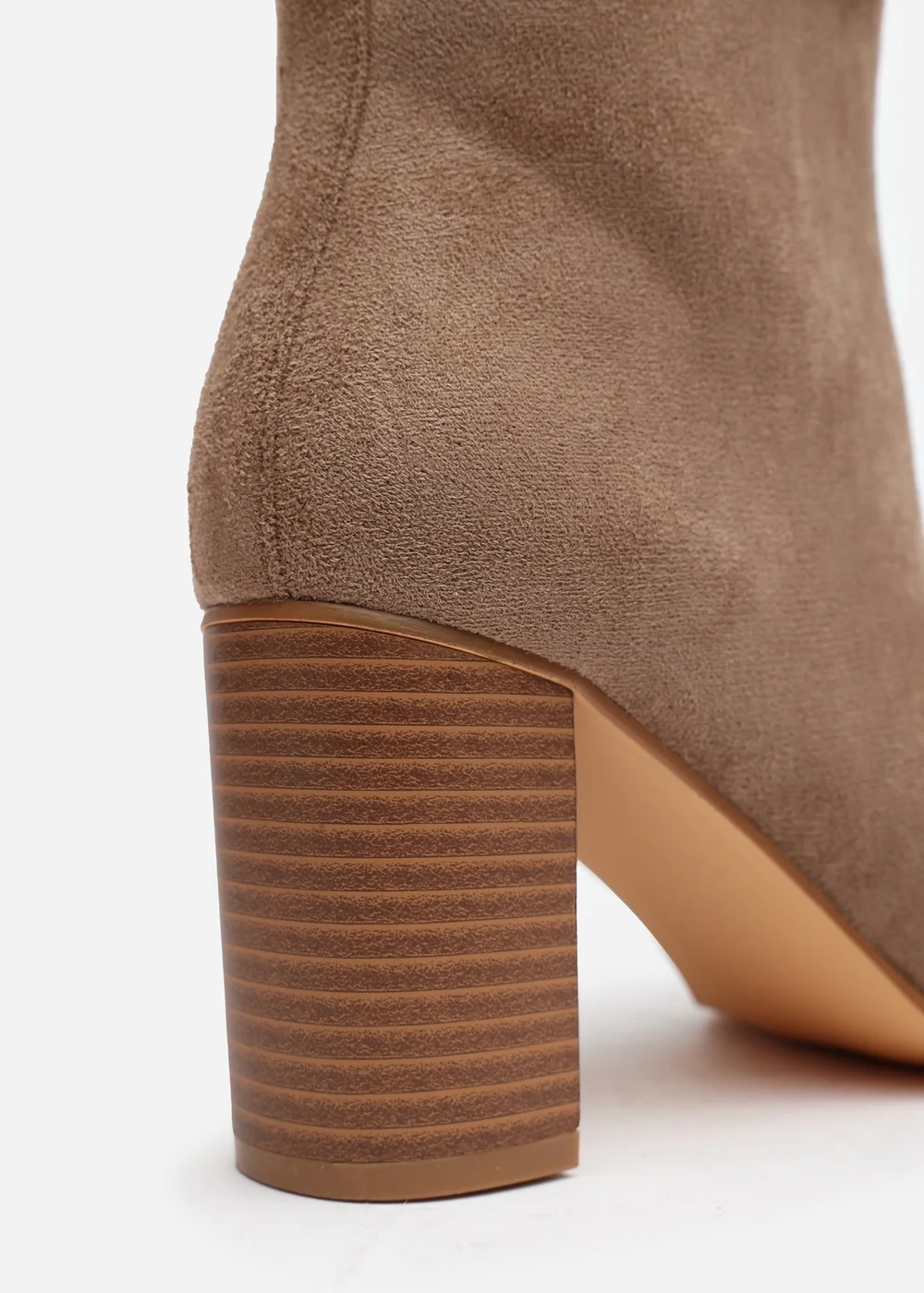 Where's That From Elder Camel Faux Suede Block Heel Boots - 3 Image 4