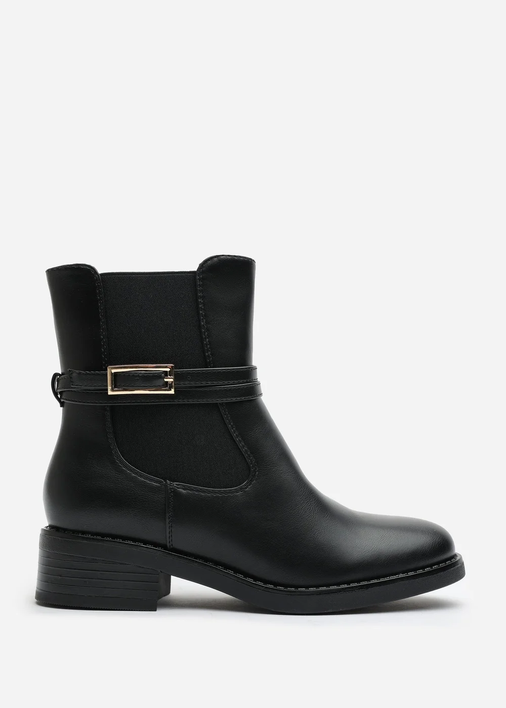 Where's That From Quilla Black PU Ankle Boot - Size 4 Image 2