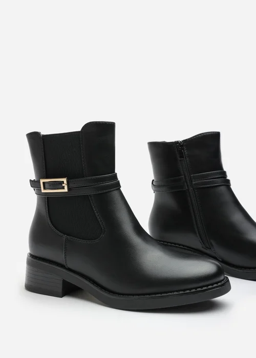 Where's That From Quilla Black PU Ankle Boot - Size 4 Image 4