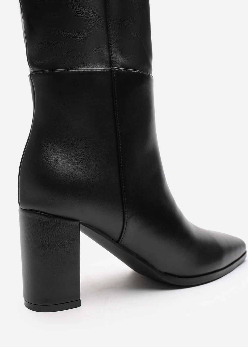 Where's That From Xenia Black PU Over The Knee Boots - 6 Image 5