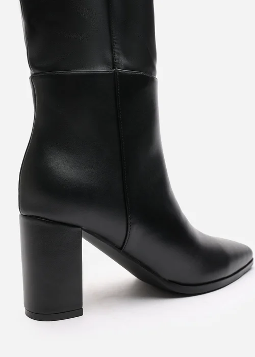 Where's That From Xenia Black PU Over The Knee Boots - 6 Image 5