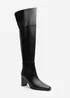 Where's That From Xenia Black PU Over The Knee Boots - Size 7 Image 3